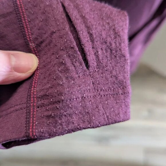 Icebreaker Women's Merino Wool Scoop Neck Top Maroon Size M - Picture 2 of 4